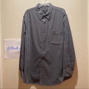 Club room long sleeve button down corduroy short